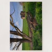 Oude Boerderij in Oregon Wheat Field Legpuzzel (Verticaal)