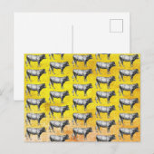 Oude boerderij koe stier afbeelding briefkaart (Voorkant / Achterkant)