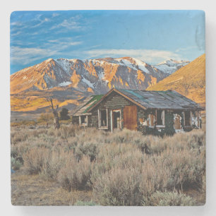 Oude boerderij langs Hwy 395 in June Lake Stenen Onderzetter