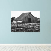 Oude Boerderij Schuur donker Stretched Canvas Prin Afdruk (Insitu (Houten vloer))
