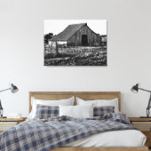 Oude Boerderij Schuur donker Stretched Canvas Prin Afdruk (Insitu (Slaapkamer))
