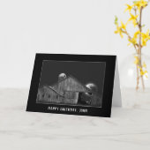 Oude Boerderij Schuur met maan Kaart (Gele Bloem)