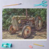Oude Boerderij Tractor 3  debetpapier Tissuepapier (Craft)