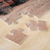 Oude Boerderij tractor Legpuzzel (Zijkant)