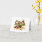 Oude Boerderij Tractor met Oud Boerderij Huis BLAN Kaart (Gele Bloem)