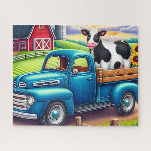Oude Boerderij Truck Legpuzzel (Horizontaal)