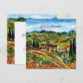 OUDE BOERDERIJ TUSCAAN LANDSCHAP,geel groen wit Kaart (Voorkant / Achterkant)