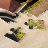 Oude boerderij vrachtwagen met hooibalen legpuzzel (Zijkant)