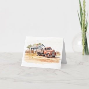 Oude Boerderij Vrachtwagen met Oud Boerderij Huis  Kaart