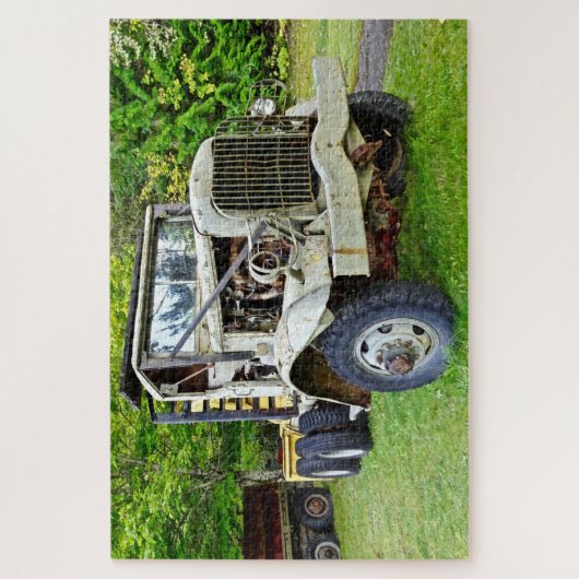 oude boerderij vrachtwagenpuzzel legpuzzel (Verticaal)