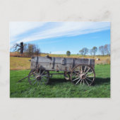 Oude Boerderij Wagon in Hay Field Briefkaart (Voorkant)