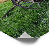 Oude Boerderij Wagon in Hay Field Poster (Hoek)