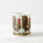 Oude boerderijdieren Kippen, trotse haan Koffiemok (Center)