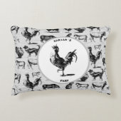 Oude Boerderijdieren Rustieke Collage Accent Kussen (Voorkant)