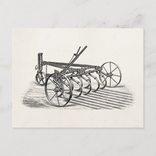 oude Boerderijen landbouwploeg Briefkaart (Voorkant)