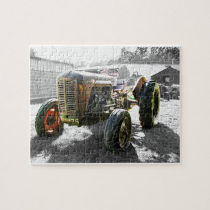 Oude  boerderijen van trekkers legpuzzel