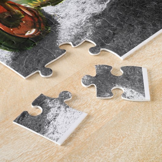 Oude  boerderijen van trekkers legpuzzel (Zijkant)