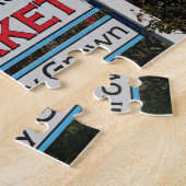 Oude boerenmarkt, personaliseer met uw tekst legpuzzel (Zijkant)
