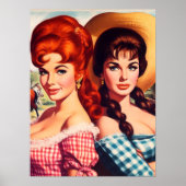 Oude boerenmeisje pin-ups poster (Voorkant)