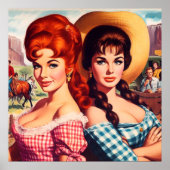Oude boerenmeisje pin-ups poster (Voorkant)