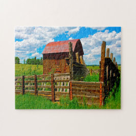 Oude boerenschuur Colorado. Legpuzzel
