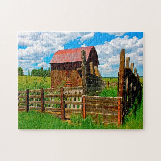 Oude boerenschuur Colorado. Legpuzzel (Horizontaal)