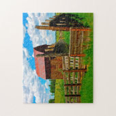 Oude boerenschuur Colorado. Legpuzzel (Verticaal)
