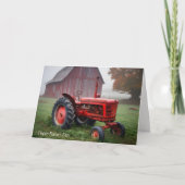 Oude boerentractor voor Vaderdag Bedankkaart (Voorkant)