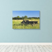 Oude boerenwagen canvas afdruk (Insitu (Houten vloer))
