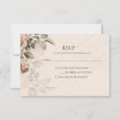 Oude Boho Botanische RSVP Rustieke Terracotta Kaartje (Voorkant)