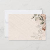 Oude Boho Botanische RSVP Rustieke Terracotta Kaartje (Achterkant)
