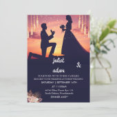 Oude boho rustieke moderne elegante Twilight bruil Kaart (Staand voorkant)