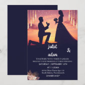 Oude boho rustieke moderne elegante Twilight bruil Kaart (Voorkant / Achterkant)