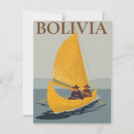 Oude Bolivia Meer Titicaca Reis Briefkaart