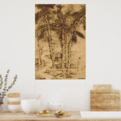 Oude bomen afdrukken poster (Keuken)