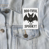 Oude, Boo-tiful en enge vleermuis Halloween Button (Insitu)