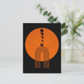 Oude Boog Eeuw Maan Planeet Briefkaart (Staand voorkant)