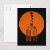 Oude Boog Eeuw Maan Planeet Briefkaart (Voorkant / Achterkant)