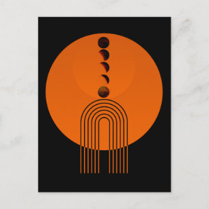 Oude Boog Eeuw Maan Planeet Briefkaart