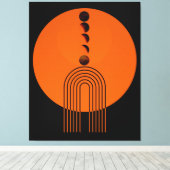 Oude Boog Eeuw Maan Planeet Canvas Afdruk (Insitu (Houten vloer))