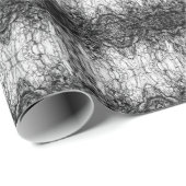 Oude Boom Bast Zwart En Wit Foto Patroon Ontwerp Cadeaupapier (Rol Hoek)