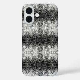Oude Boom Bast Zwart En Wit Foto Patroon Ontwerp iPhone 16 Hoesje