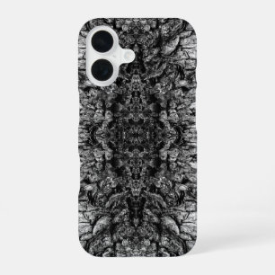 Oude Boom Bast Zwart En Wit Foto Patroon Ontwerp iPhone 16 Hoesje