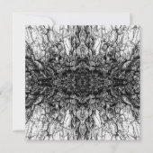 Oude Boom Bast Zwart En Wit Foto Patroon Ontwerp Kaart (Voorkant)