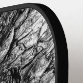 Oude Boom Bast Zwart En Wit Foto Patroon Ontwerp Pickleball Paddle (Links Detail)