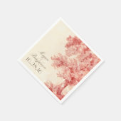 Oude boom blush kleuren bruiloft papier servetten (Hoek)