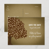 Oude Boom Bruiloft Opslag Datum Ansichtkaart Aankondigingskaart (Voorkant / Achterkant)