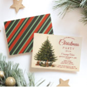 Oude Boom en Bedrijfs Kerstfeest Kaart