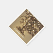 oude boom en string lichten bruiloft papieren serv servetten (Hoek)