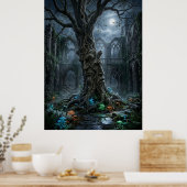 Oude Boom Gotische Ruïnes Poster (Keuken)
